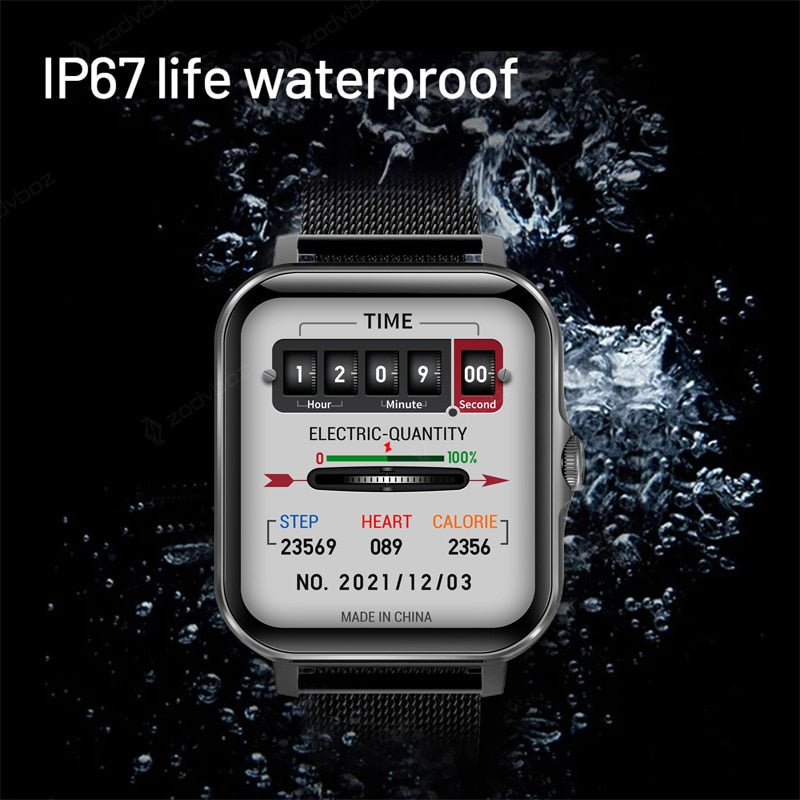 2022 New Bluetooth Answer Call Smart Watch Men Full Touch Dial Call Fitness Tracker IP67 Waterproof men women