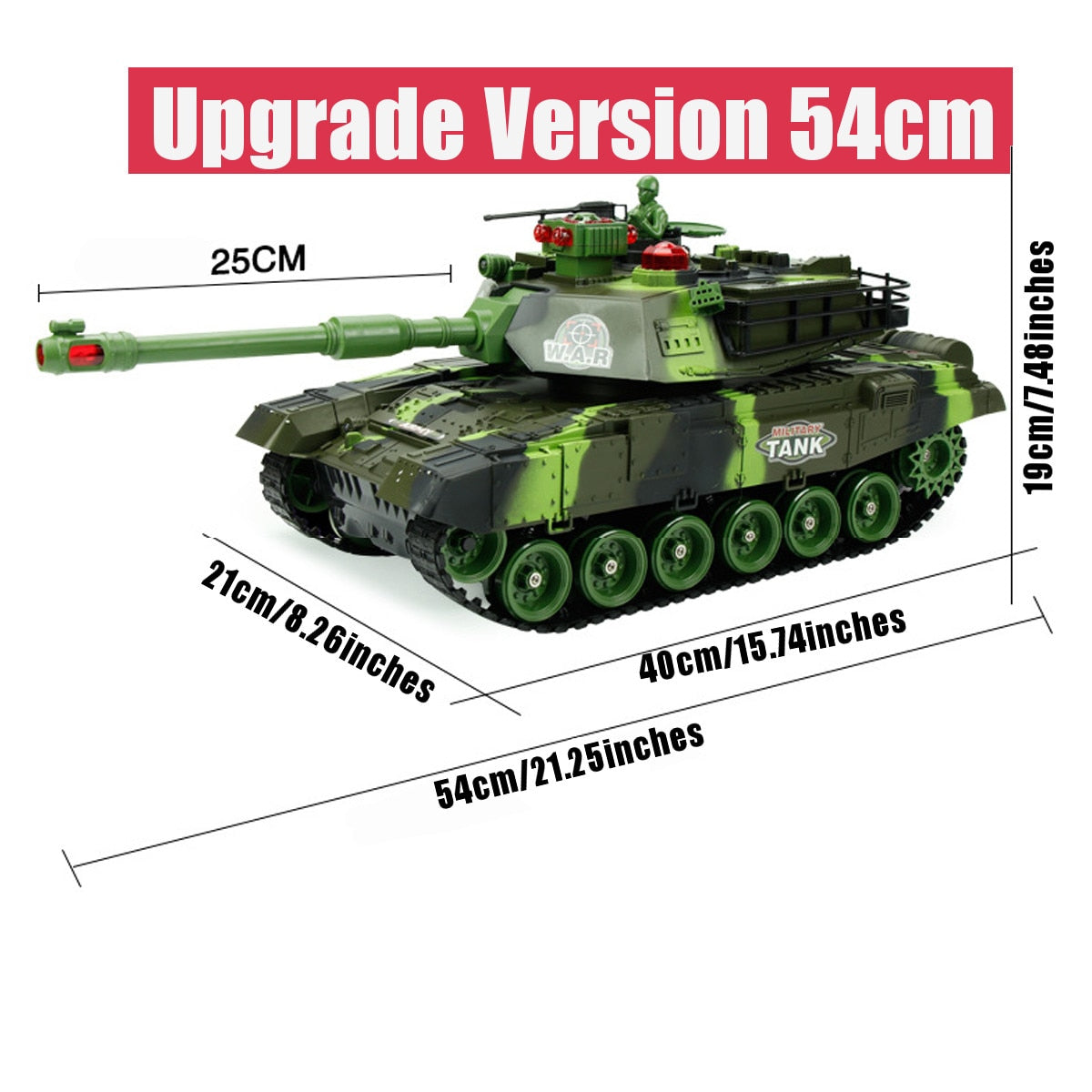 54/44/33CM Super RC Tank RC Trucks Charger Battle Launch Remote Control VehicleToys for Kids