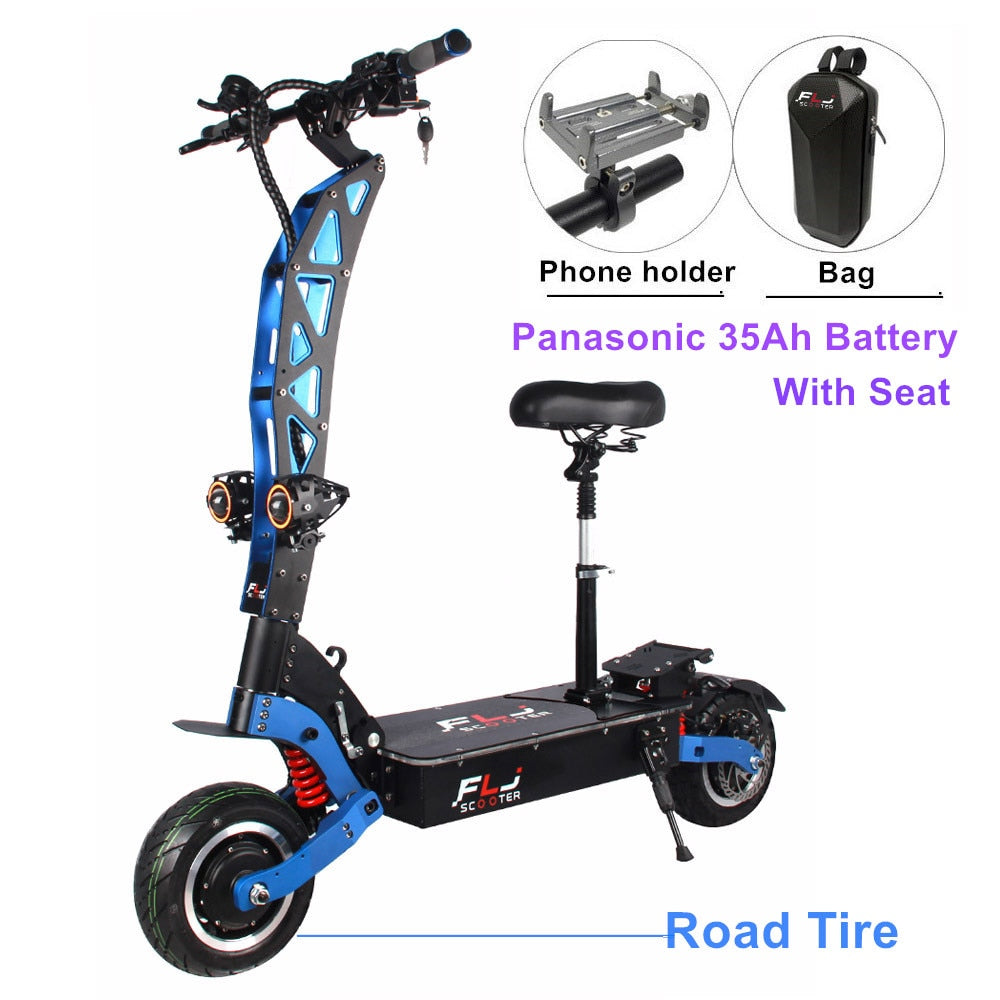 FLJ 7000W E Scooter with Dual engines 72V Electric scooter Road tire led pedal best Top Speed