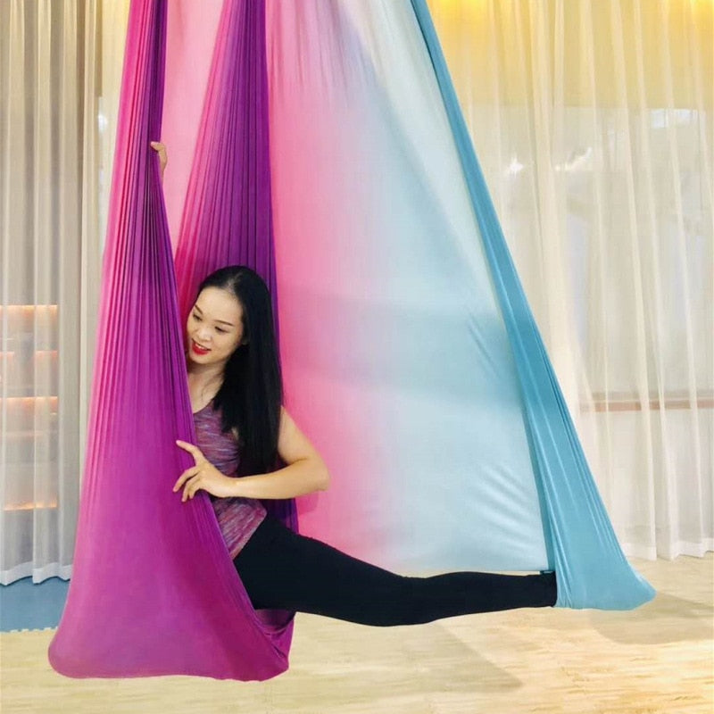 7 Meters elastic Aerial Yoga Hammock Swing Latest Multifunction Anti-gravity Yoga belts