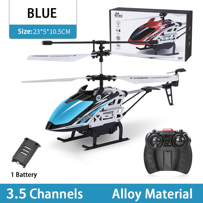 DEERC RC Helicopter 2.4G Aircraft 3.5CH 4.5CH RC Plane With Led Light Anti-collision Durable Alloy Toys