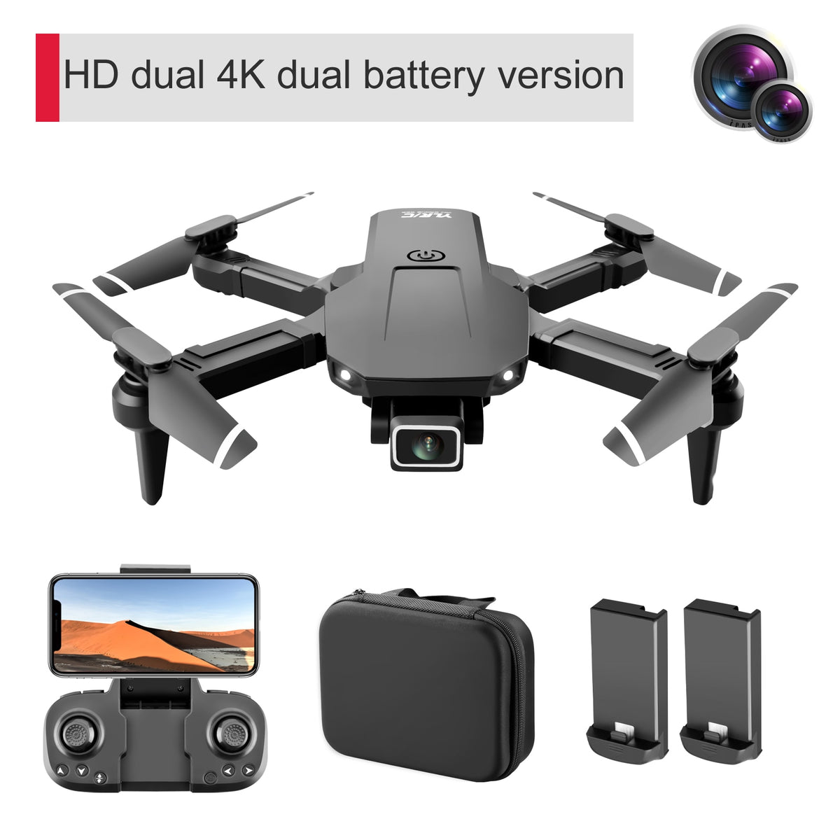 New S68 Pro Mini Drone 4K HD Dual Camera Wide Angle WiFi FPV Drones Quadcopter