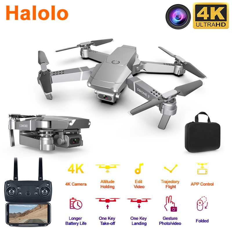 Halolo E68 WIFI FPV Mini Drone With Wide Angle HD 4K 1080P Camera Hight Hold Mode