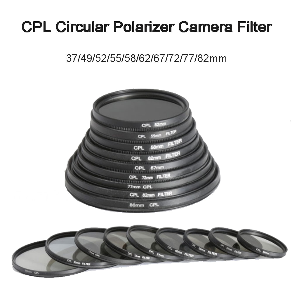 CPL Filter Circular Polarizer Camera Filter DSLR Camera Lens 37/49/52/55/58/62/67/72/77/82mm