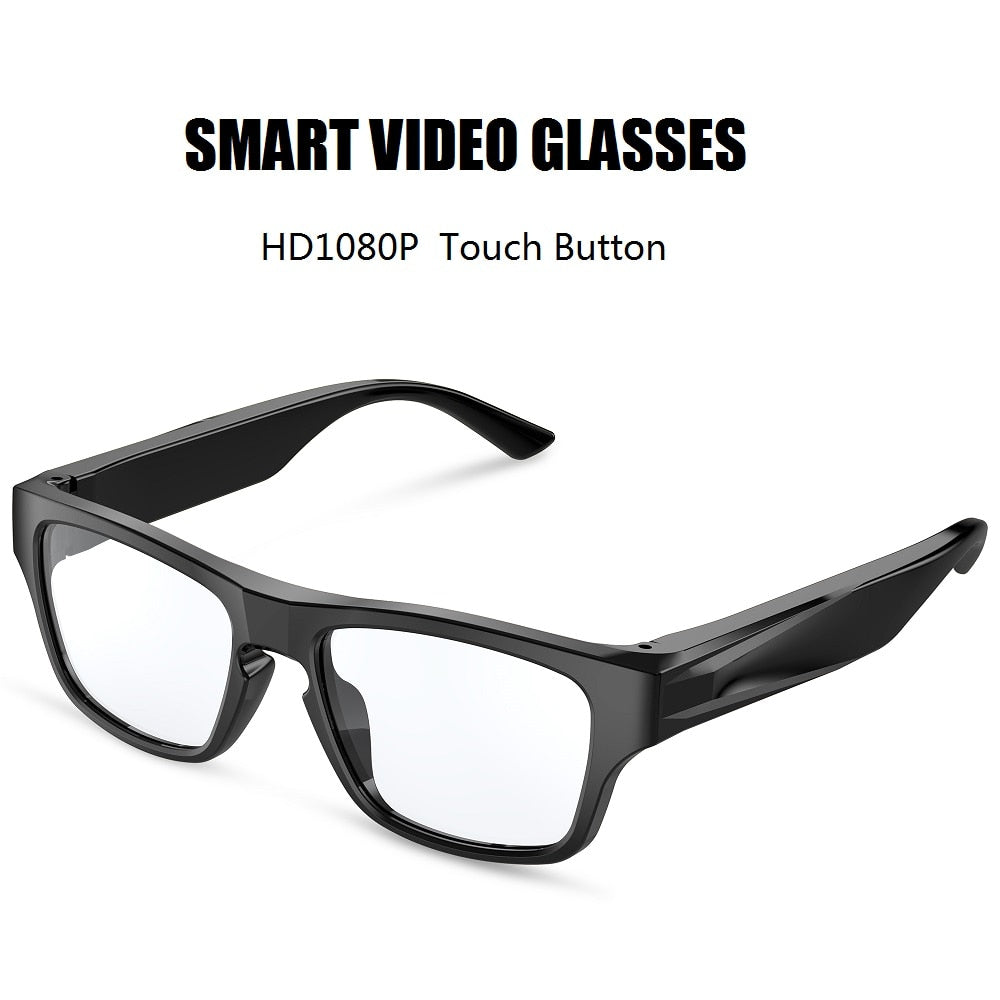 1080P HD Mini Camera Smart Glasses Touch Button Cycling DVR Video Recorder Eyewear Camcorder