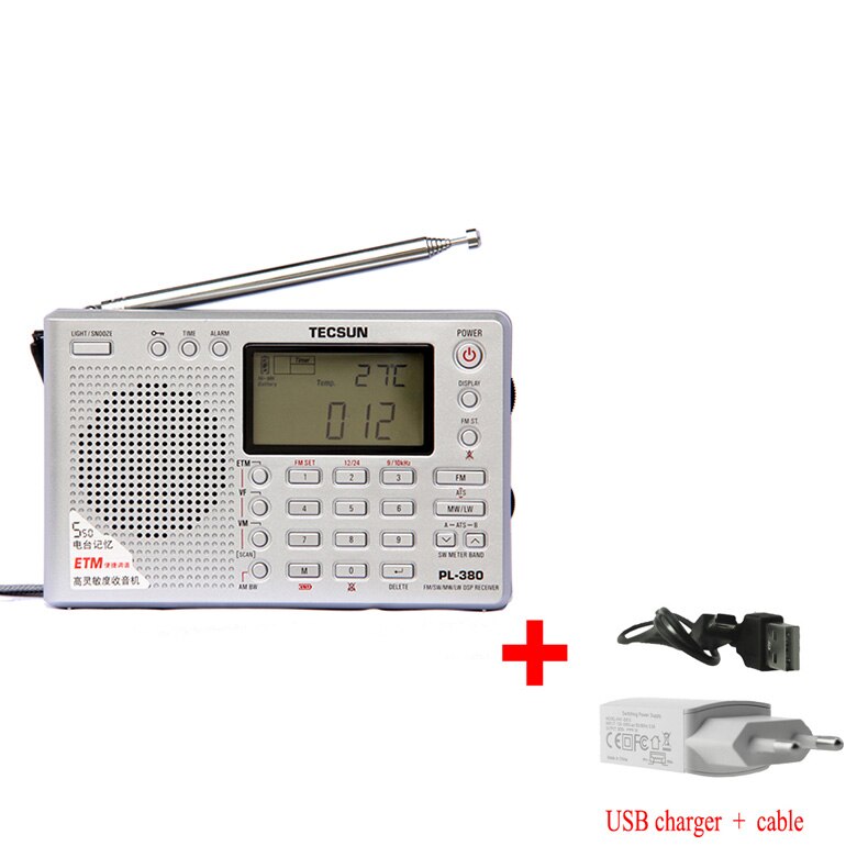 Tecsun PL-380 Full Band Radio Digital Demodulation Stereo PLL Portable Radio