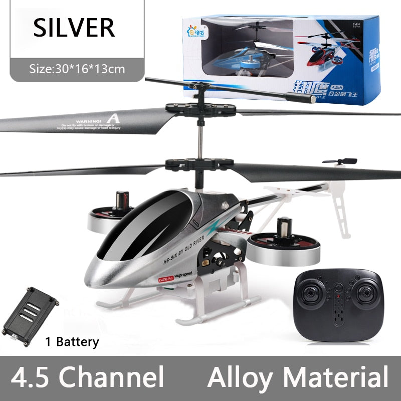 DEERC RC Helicopter 2.4G Aircraft 3.5CH 4.5CH RC Plane With Led Light Anti-collision Durable Alloy Toys