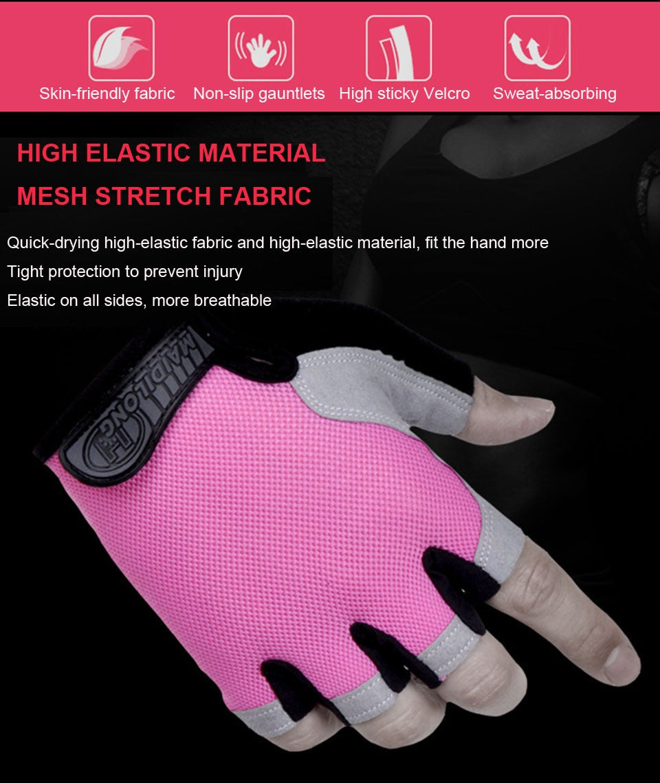 Sports Gym Gloves Men Fitness Training Exercise Anti Slip Weight Lifting Gloves Half Finger