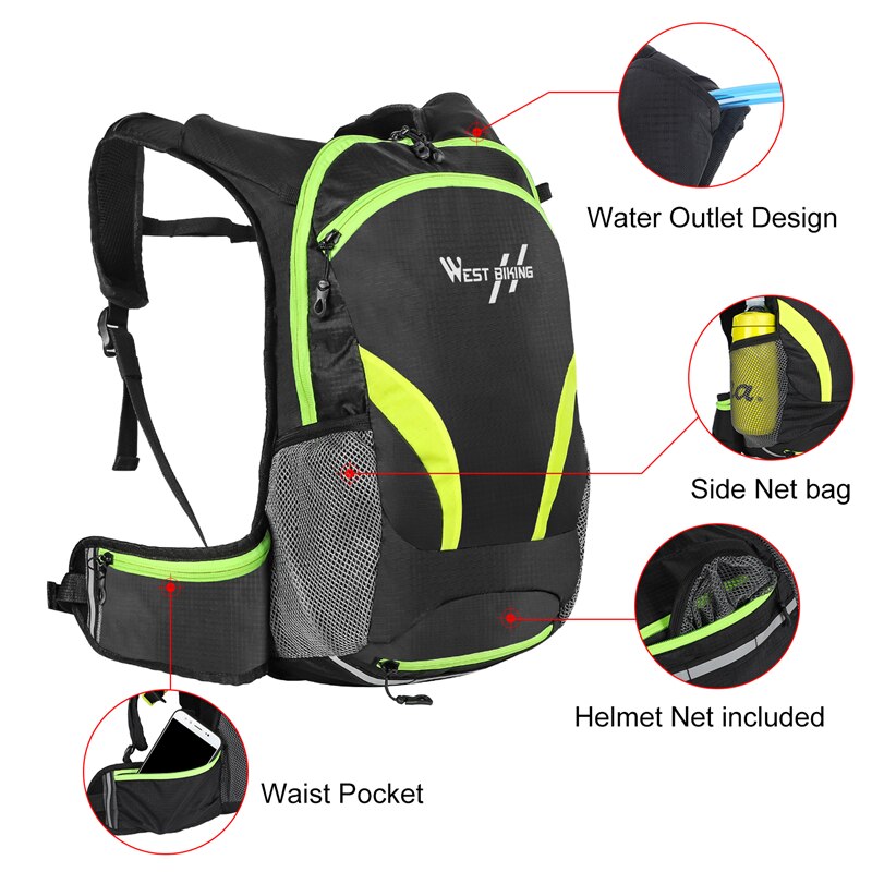 Ultralight Portable Bicycle Backpack Breathable Outdoor Sport Backpack