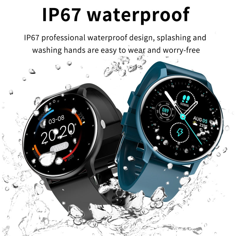 LIGE 2022 Smart watch Ladies Full touch Screen Sports Fitness watch IP67 waterproof