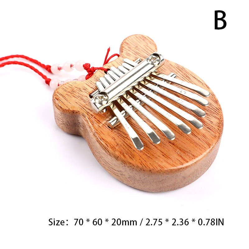 8 Keys Mini Kalimba Thumb Piano Finger Keyboard Pendant Creative