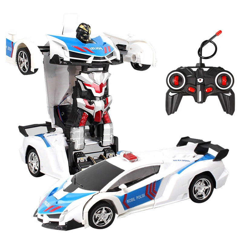 RC Car Transformation Robots Sports Vehicle Model Robots Toys Remote Cool