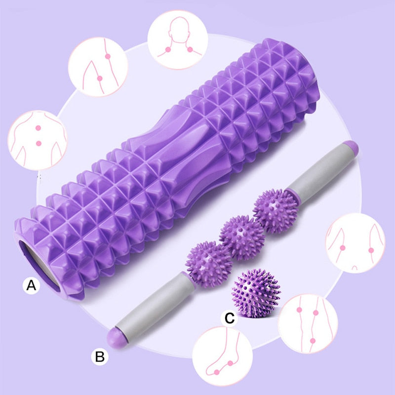 45cm*14cm Yoga column foam roller Pilates column balance bar stick relax muscle deep massage roller