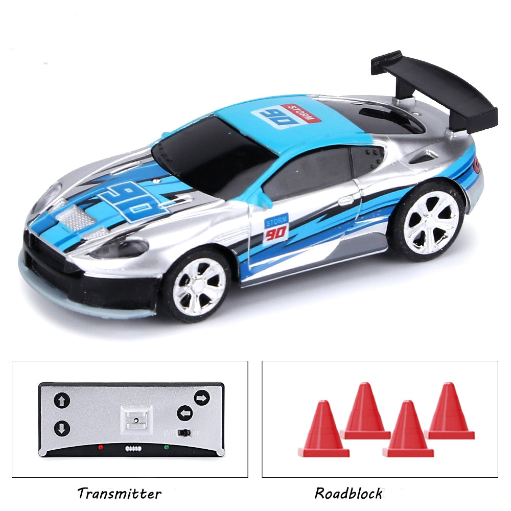 1:58 Remote Control MINI RC Car Battery Operated Racing Car PVC Cans Pack Machine Drift-Buggy