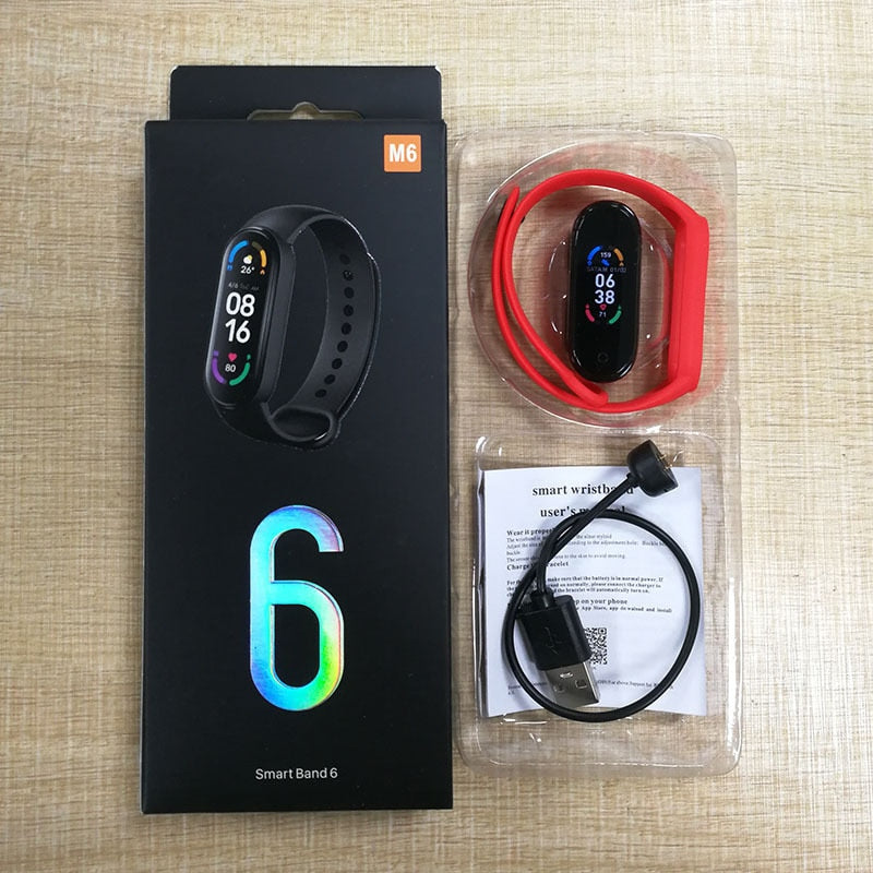 New M6 Smart Watch Men Women Fitness Sports Smart Band Fitpro Version Bluetooth