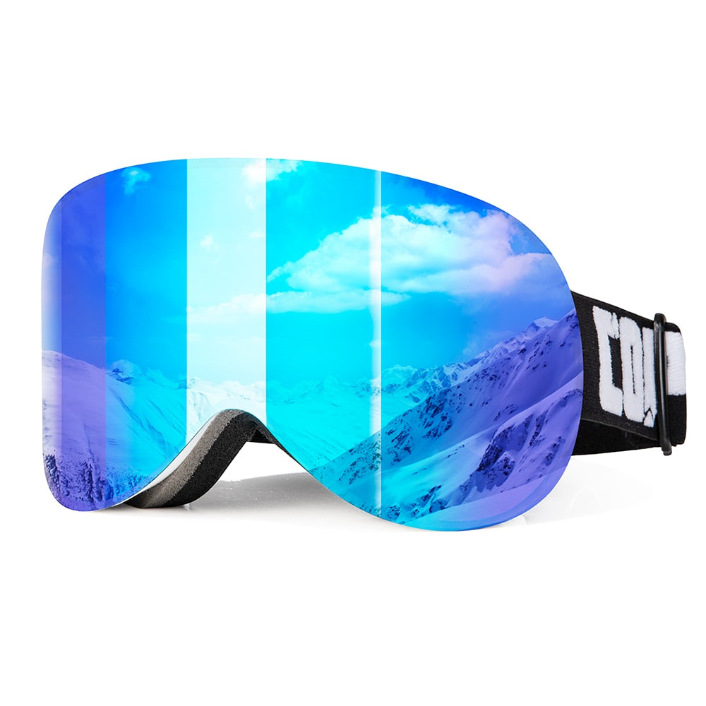 COPOZZ Ski Googles Snowboard Ski Glasses Men Women Anti-fog Cylindrical Snow Ski Goggles UV