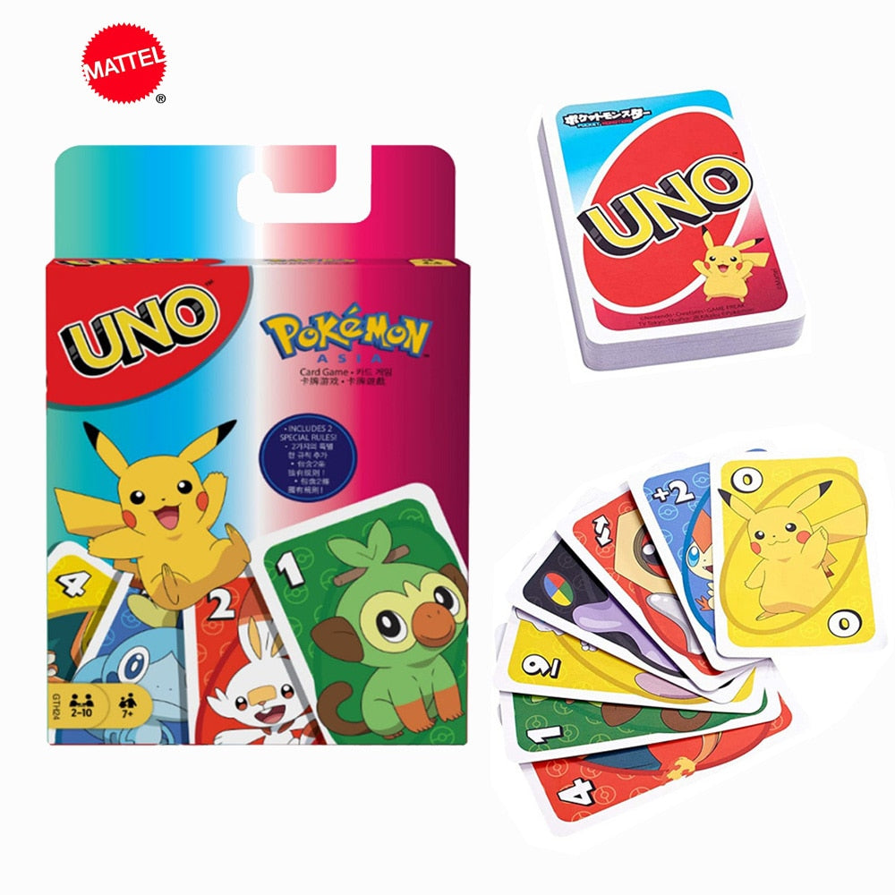 Mattel UNO pokemon UNO Sword Shield Cards Games Family Entertainment Fun Poker