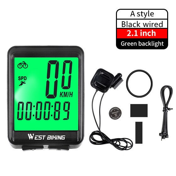 Computer MTB Road Wired Cycling Odometer Waterproof Backlight Bike Speedometer LED