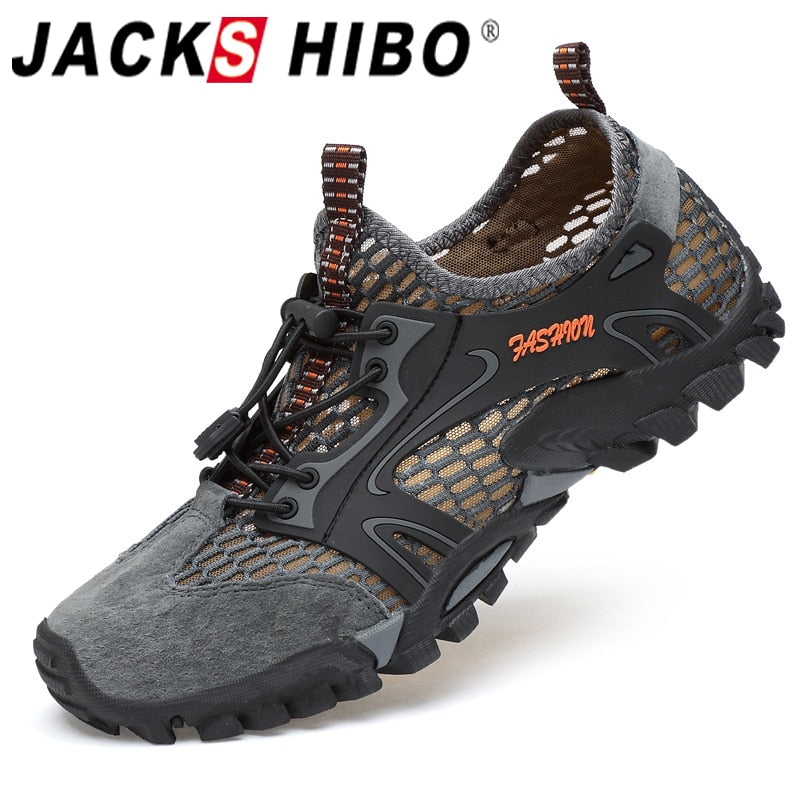 JACKSHIBO Breathable Water Shoes For Men Climbing Hiking Upstream Shoes Men