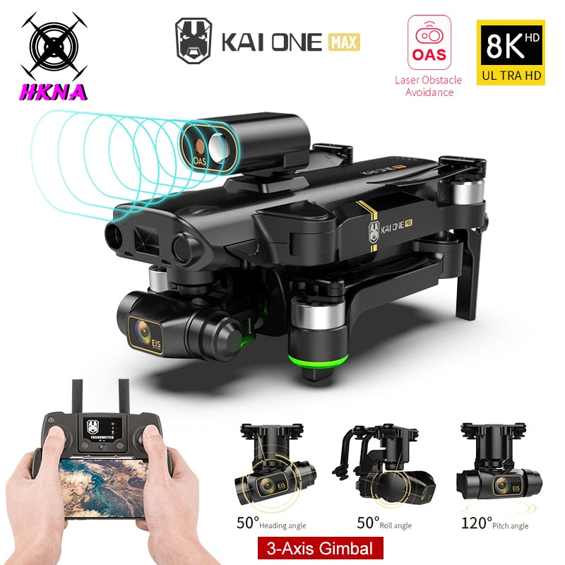 HKNA KAI ONE PRO MAX GPS Drone 4K Profesional 8K HD Dual Camera Dron