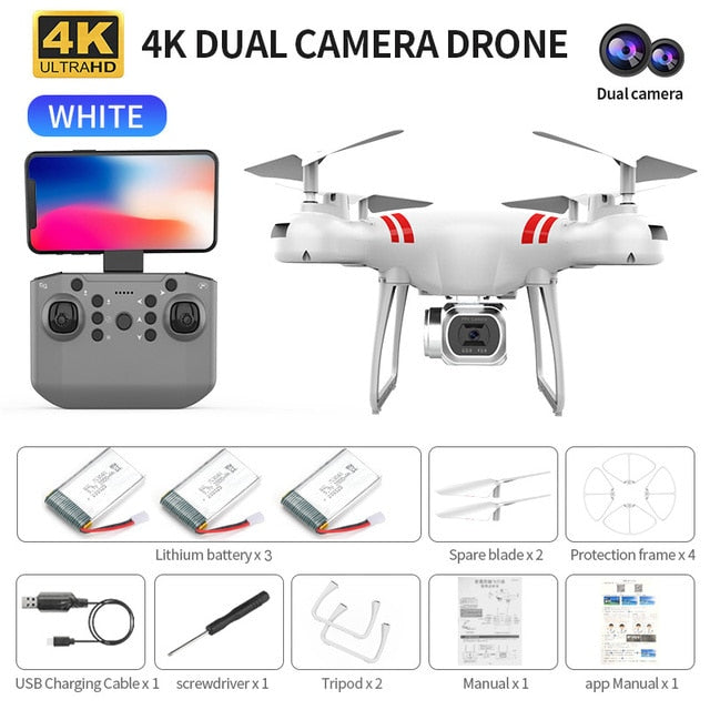 Best KY101 MAX 2.4Ghz RC Drone Double 4K Wifi FPV HD Camera Altitude Hold Gesture Mode Long