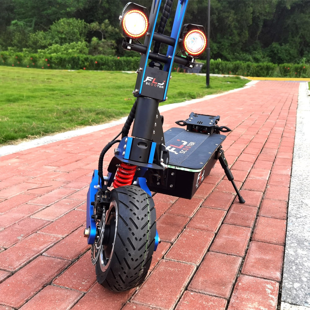 FLJ 7000W E Scooter with Dual engines 72V Electric scooter Road tire led pedal best Top Speed