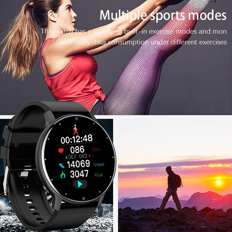 LIGE 2022 New Smart Watch Men Full Touch Screen Sport Fitness Watch IP67 Waterproof