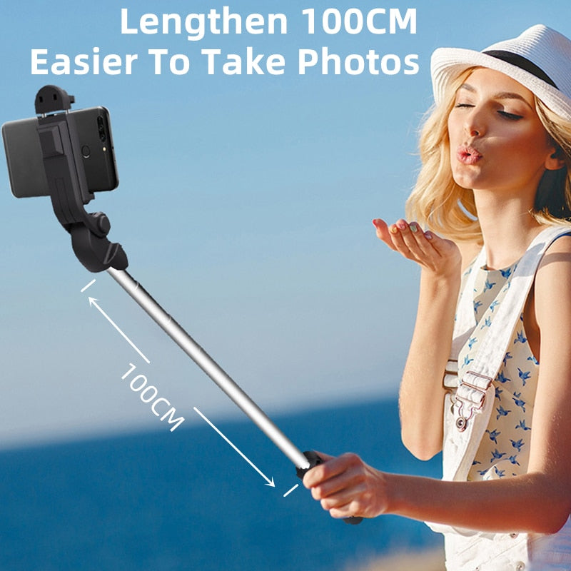 Wireless Selfie Stick Bluetooth Compatible Foldable Mini Tripod For Phone