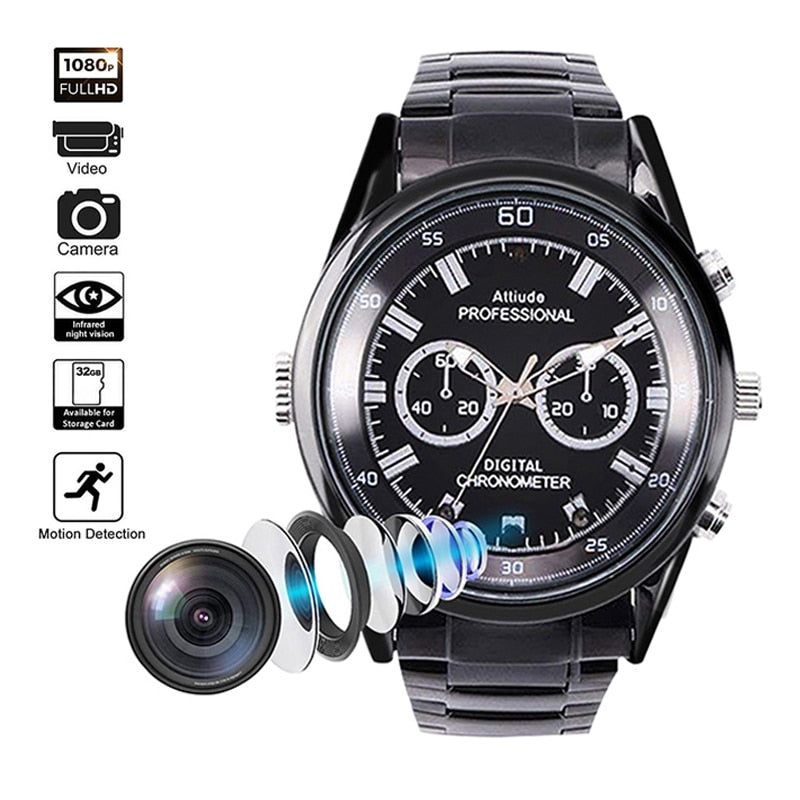 HD 1080P Video Recorder Mini Camera Watch with Cameras Voice Recorder Micro