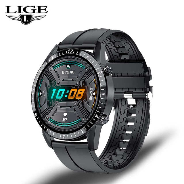 LIGE 2022 Smart Watch Men Full Touch Sport Fitness Watch Blood Pressure Waterproof