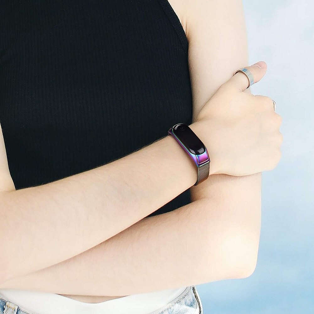 YAYUU Stainless Steel Watch Strap for Xiaomi Mi Band 4 3 Metal Bracelet For MiBand