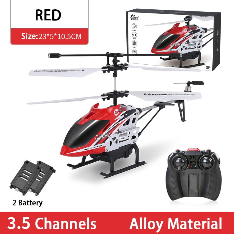 DEERC RC Helicopter 2.4G Aircraft 3.5CH 4.5CH RC Plane With Led Light Anti-collision Durable Alloy Toys