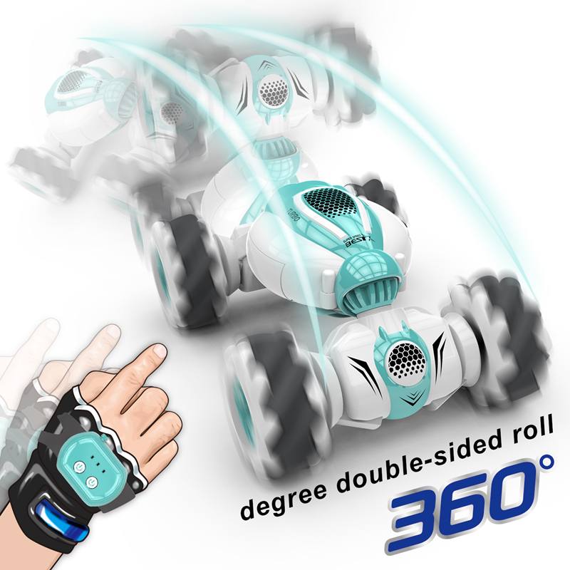 LBLA D878 2.4G Remote Control RC Car Roll Rotary Double-Side Stunt Gesture Induction