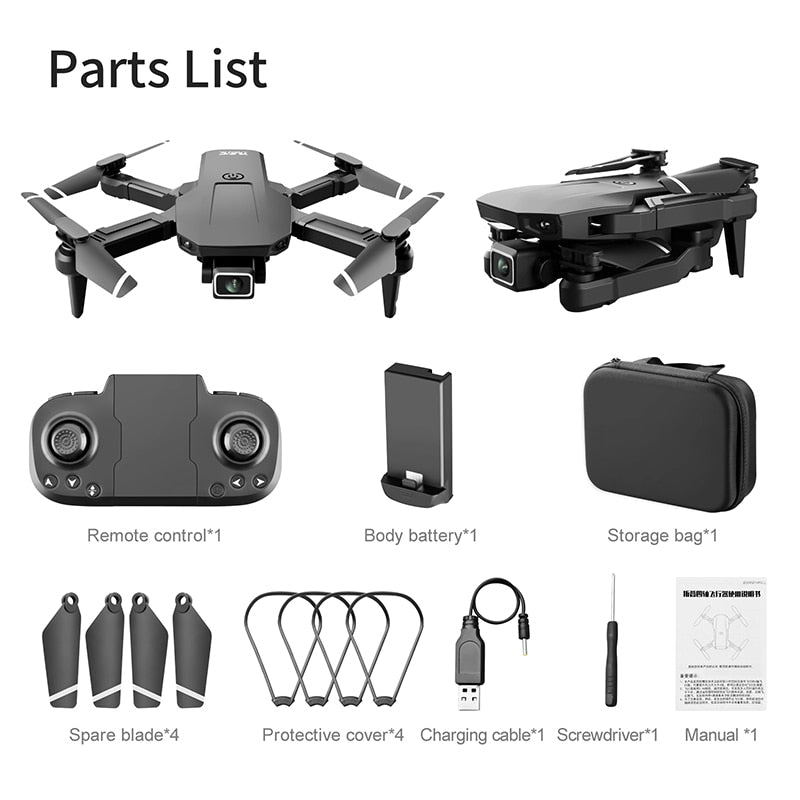 New S68 Pro Mini Drone 4K HD Dual Camera Wide Angle WiFi FPV Drones Quadcopter