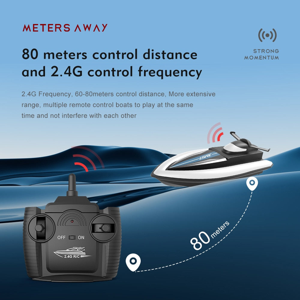 Racing Boat Waterproof Rechargeable Model Electric Radio Remote Control Speedboat