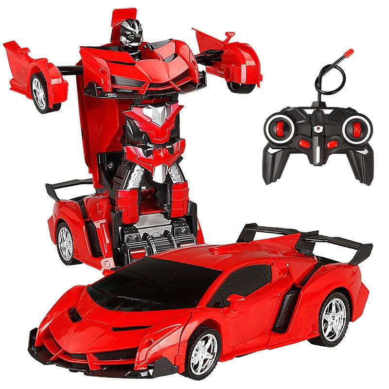 RC Car Transformation Robots Sports Vehicle Model Robots Toys Remote Cool