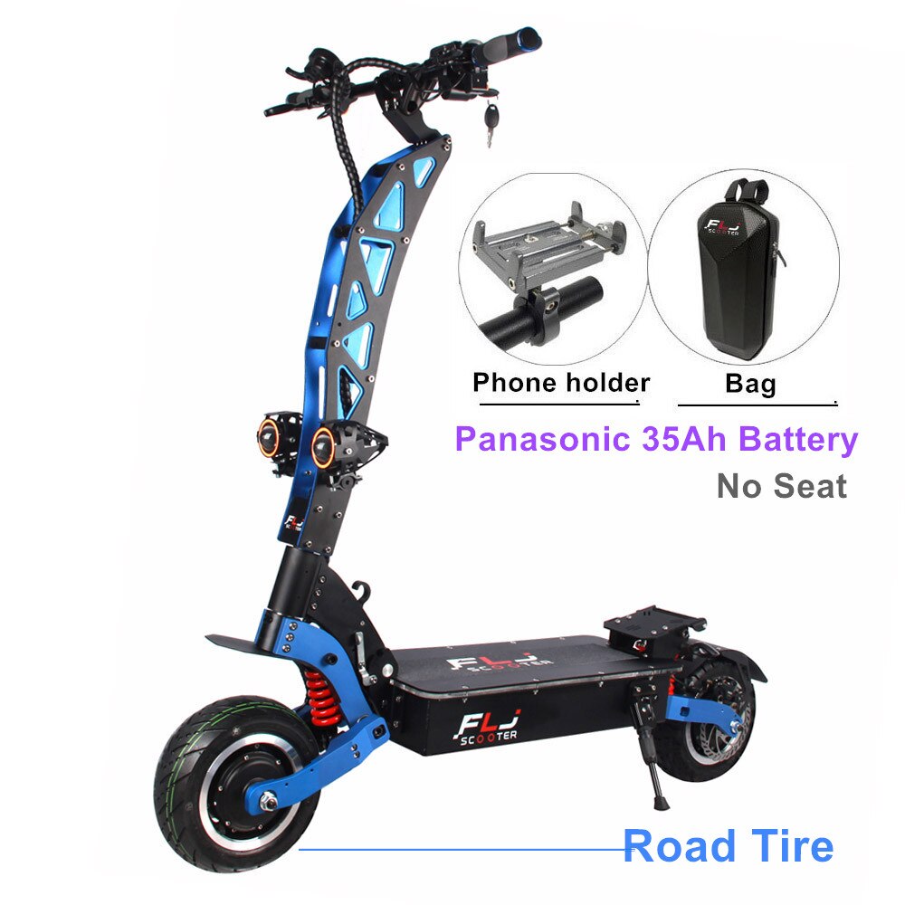 FLJ 7000W E Scooter with Dual engines 72V Electric scooter Road tire led pedal best Top Speed