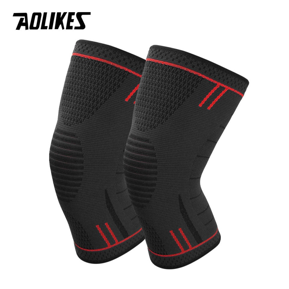 AOLIKES 1 Pair Non Slip Silicone Sports Knee Pads SupportInjury Recovery Kneepad