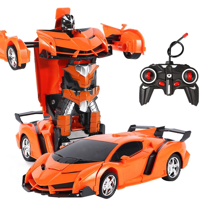 RC Car Transformation Robots Sports Vehicle Model Robots Toys Remote Cool