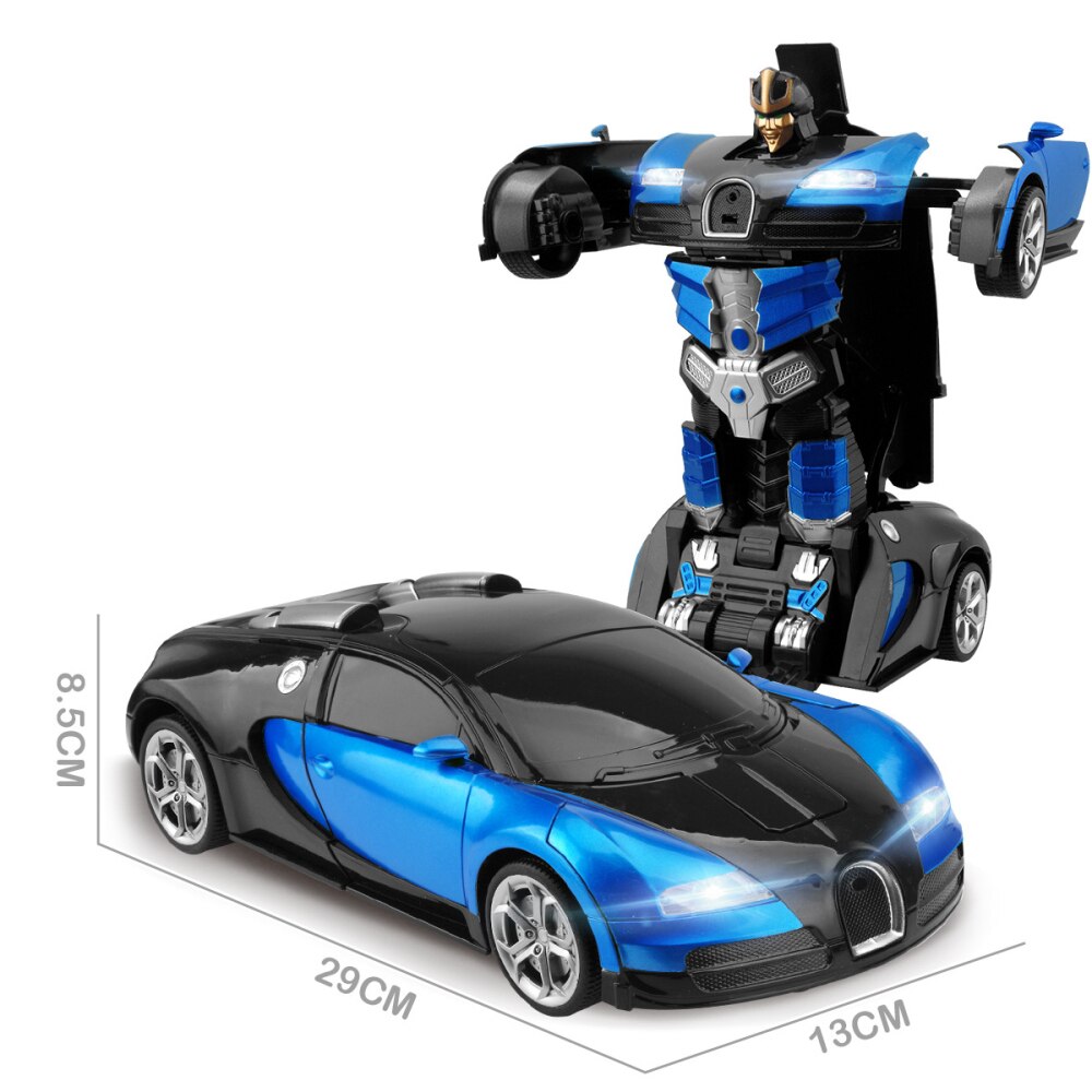 Transformation Robot Car 1:14 Deformation RC Car Toy led Light Electric Robot Models fightint Toys Gifts