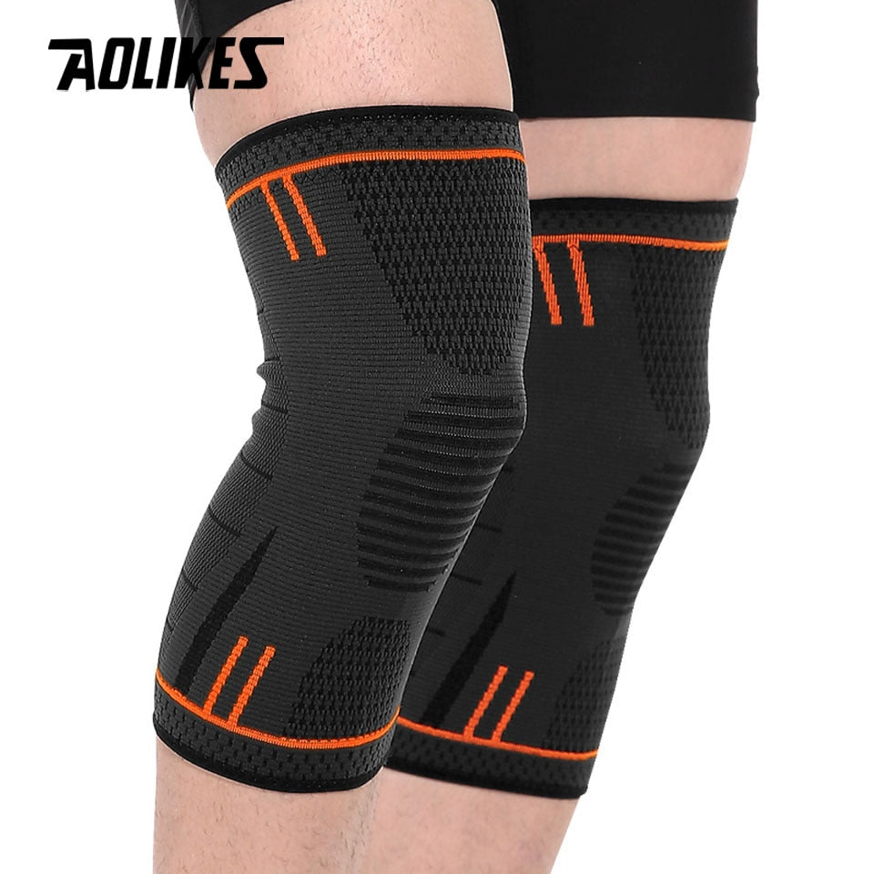 AOLIKES 1 Pair Non Slip Silicone Sports Knee Pads SupportInjury Recovery Kneepad