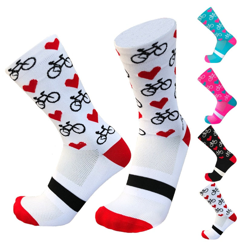 New Professional Sport Pro Cycling Socks Men Women Compression Road Bicycle Socks