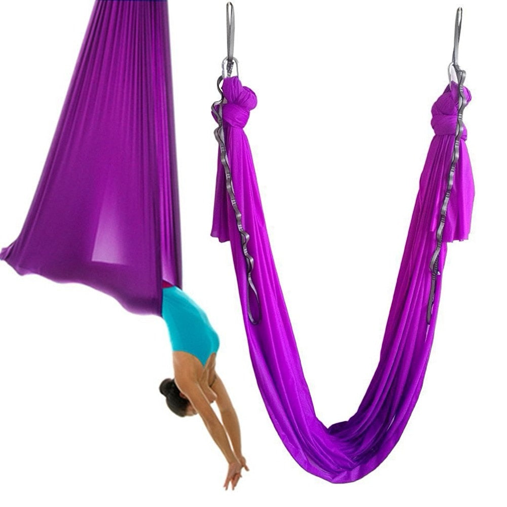 7 Meters elastic Aerial Yoga Hammock Swing Latest Multifunction Anti-gravity Yoga belts