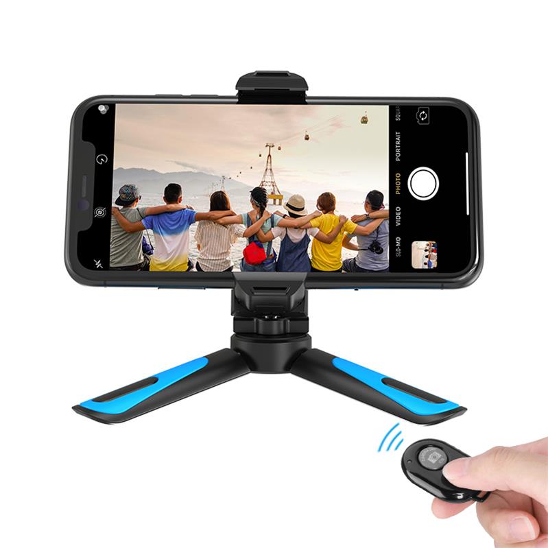 APEXEL Universal Camera Tripod Portable Stretch Handheld Tripod With Mobile Phone Clip Smartphone