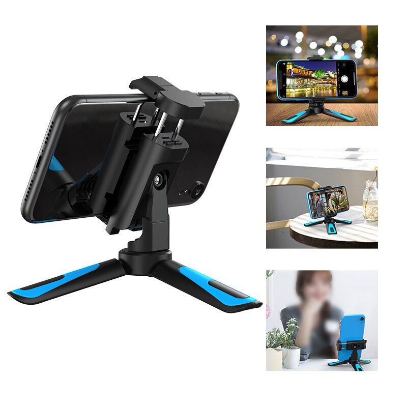 APEXEL Universal Camera Tripod Portable Stretch Handheld Tripod With Mobile Phone Clip Smartphone