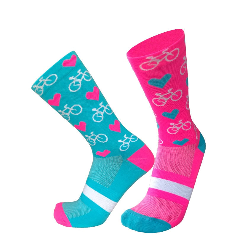 New Professional Sport Pro Cycling Socks Men Women Compression Road Bicycle Socks