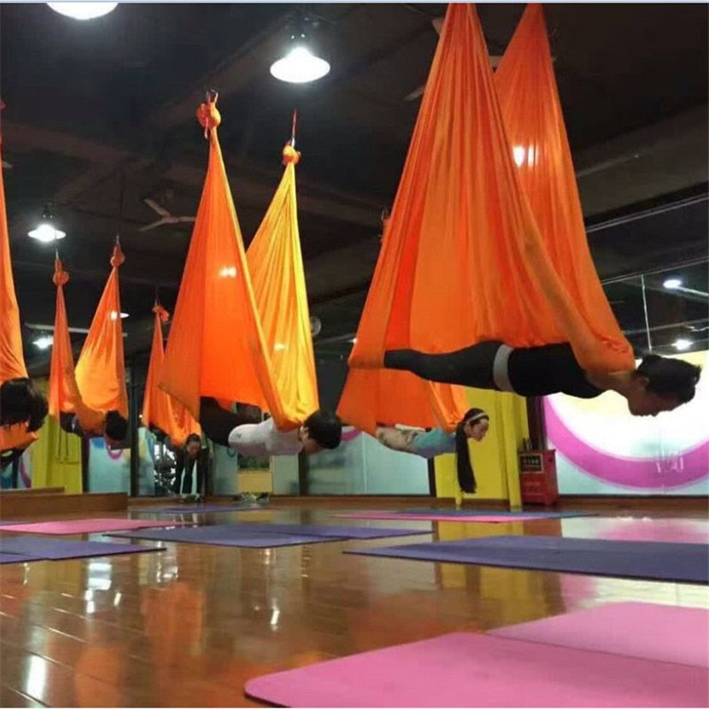 7 Meters elastic Aerial Yoga Hammock Swing Latest Multifunction Anti-gravity Yoga belts