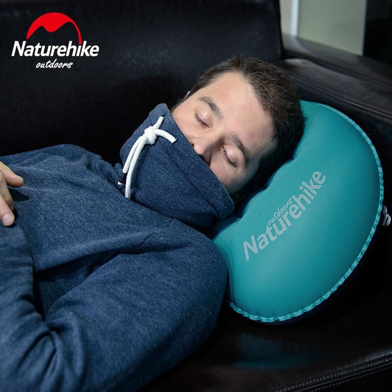 Naturehike Inflatable Pillow Travel Air Pillow Neck Camping Sleeping Gear Fast Portable