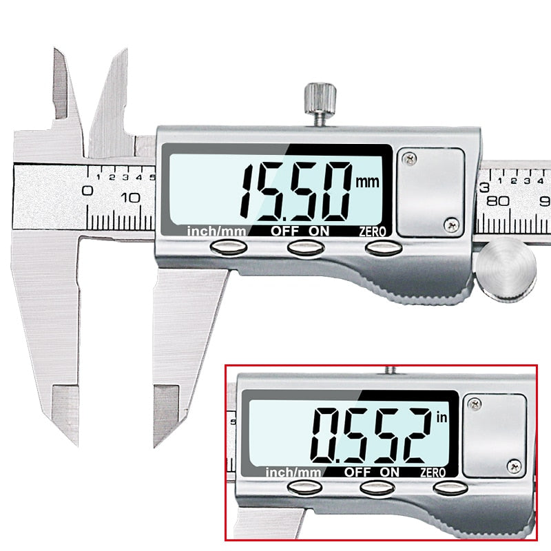 TON09 6-Inch 150mm Stainless Steel Electronic Digital Vernier Caliper Metal Micrometer