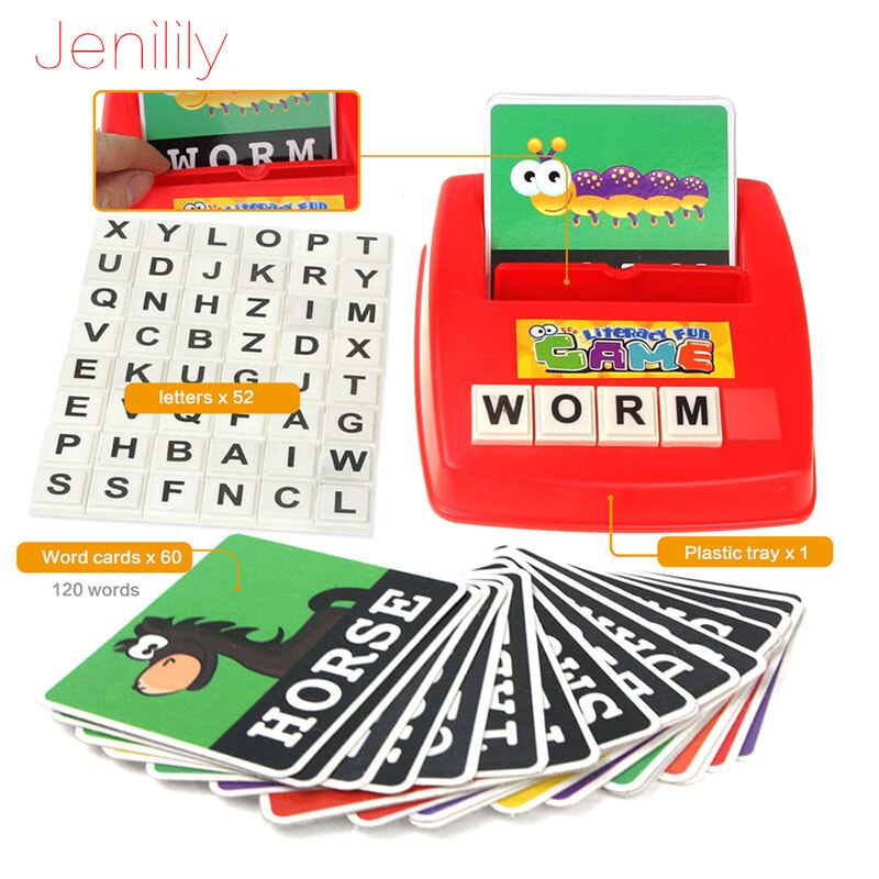 1 Set Pictures To Spell The Word Learning Baby Toy English Alphabet Card Games For Children